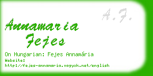 annamaria fejes business card