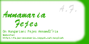 annamaria fejes business card